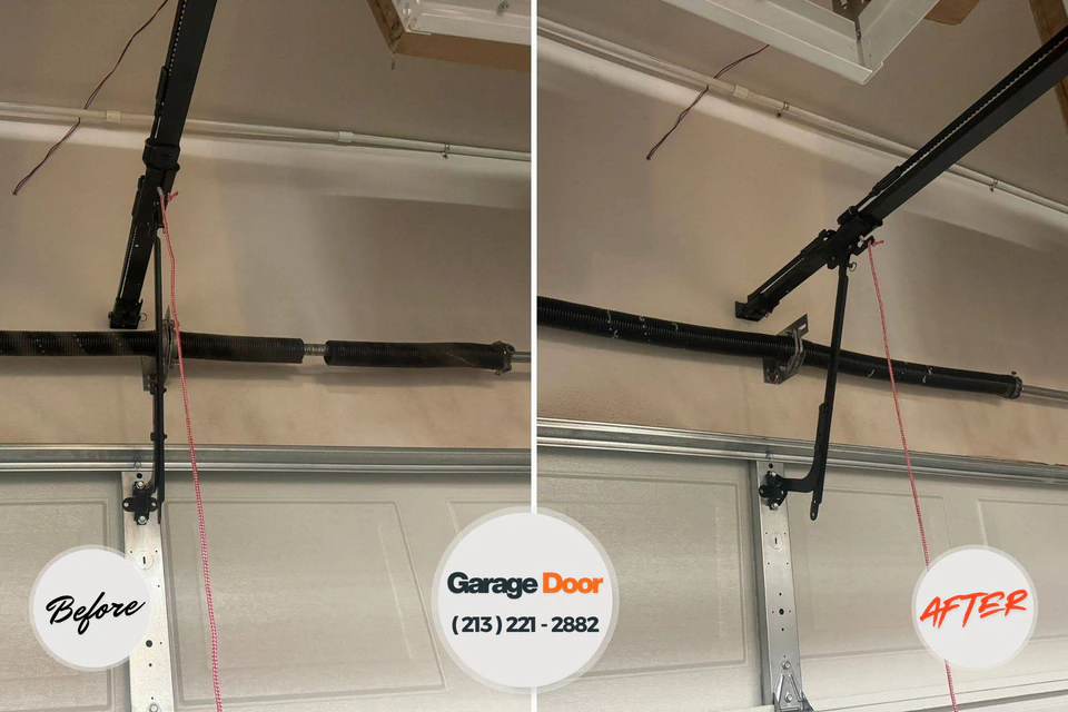 Before and after: garage door repair South Tucson, AZ